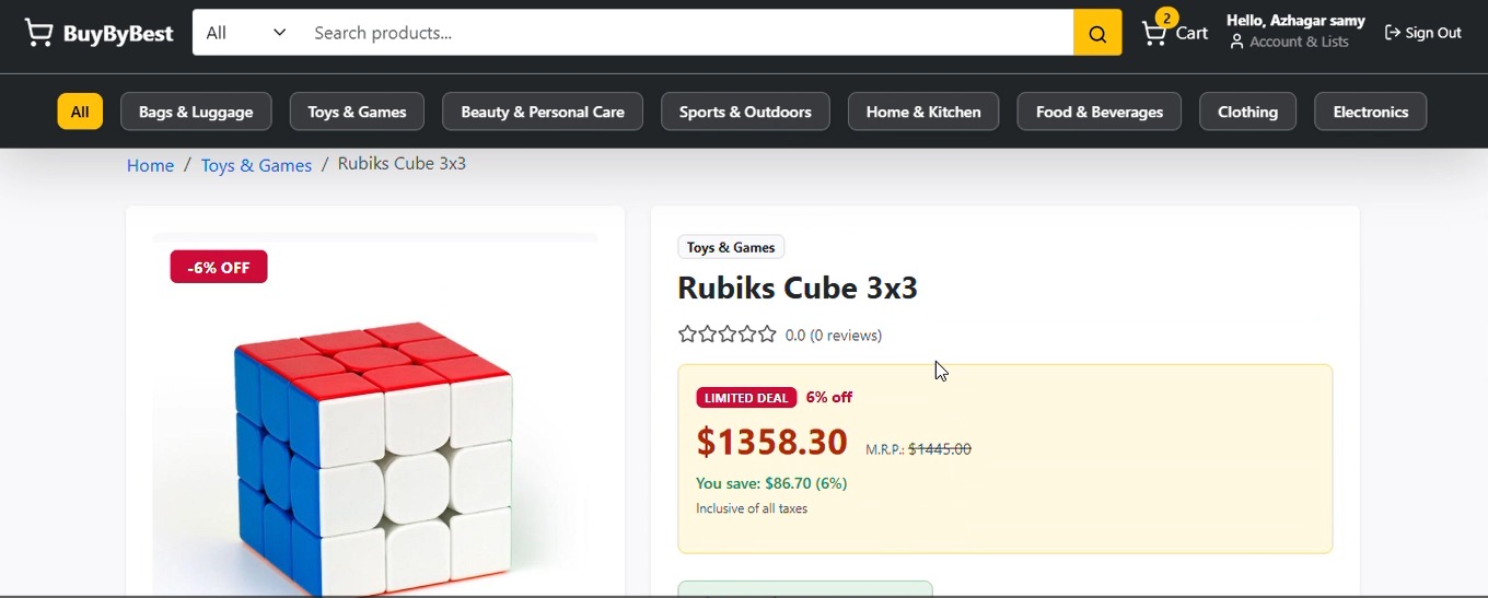 BuyByBest product details page